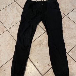 Men’s Black Joggers - Cuffed Chino